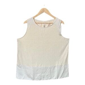 Chico’s Knit Woven Laying tank in Tan - Size 3 (US 16)